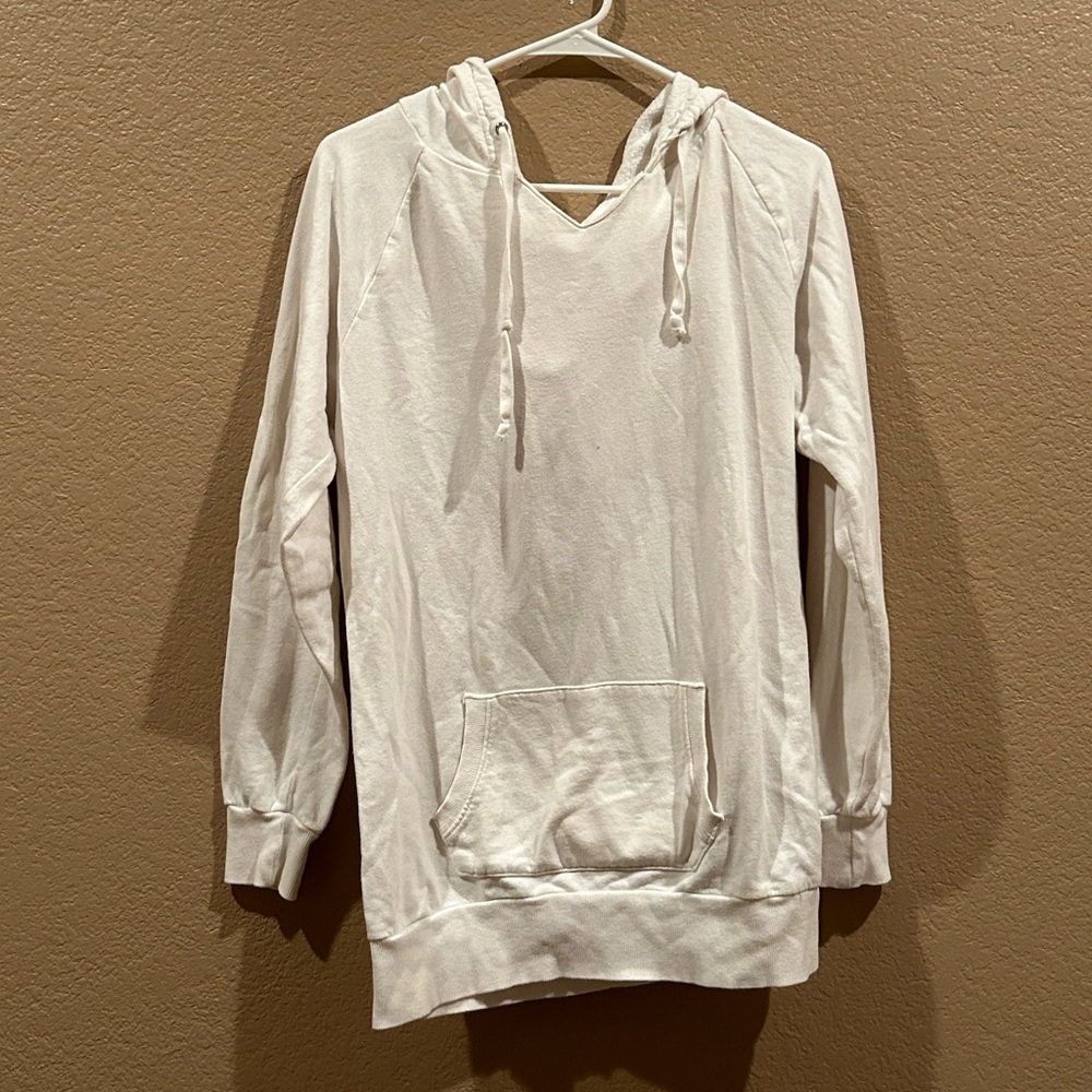 Zenana Outfitters White Pullover Hoodie